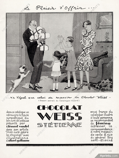 Weiss (Chocolates) 1926 Albert Guillaume