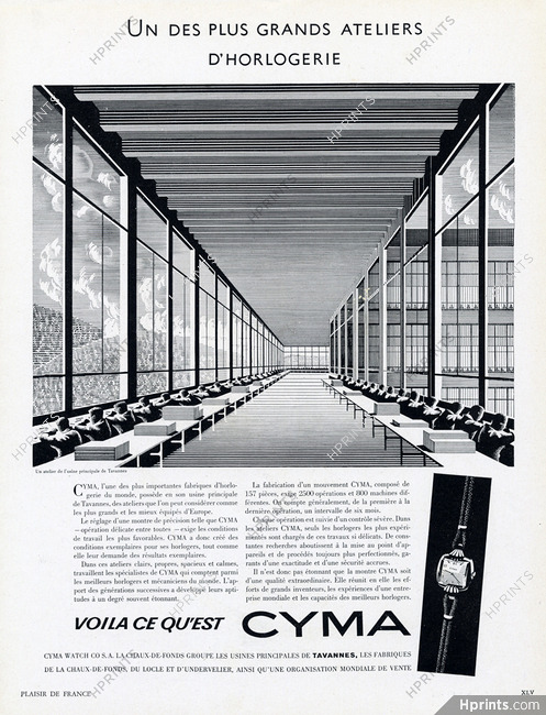 Cyma 1950 Tavannes Factory