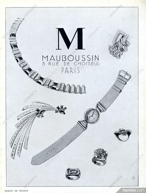 Mauboussin 1940 Jewels and Watch
