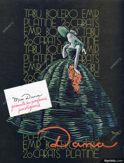 Dana (Perfumes) 1947 Miss Dana Tabu, 20 Carats