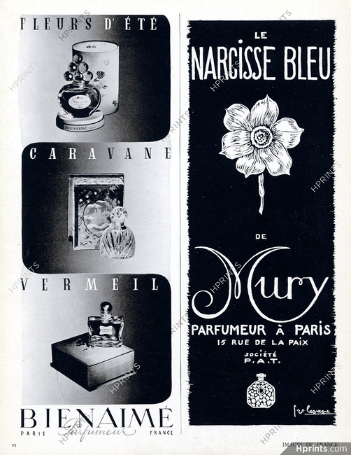 Mury (Perfumes) 1941 Le Narcisse Bleu, Georges Lepape