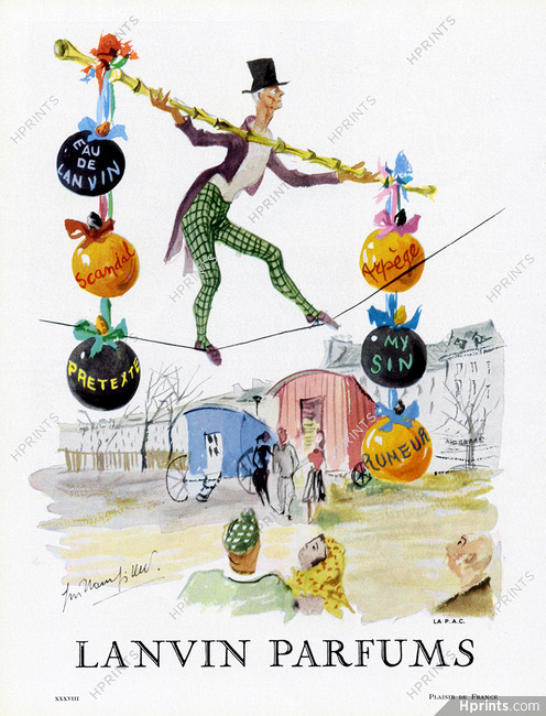 Lanvin (Perfumes) 1959 Tightrope Walker, Circus, Guillaume Gillet
