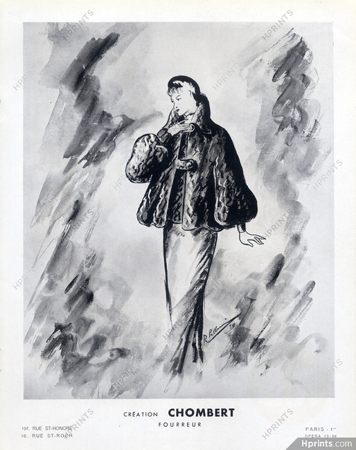 Chombert (Fur clothing) 1950 Fur Coat