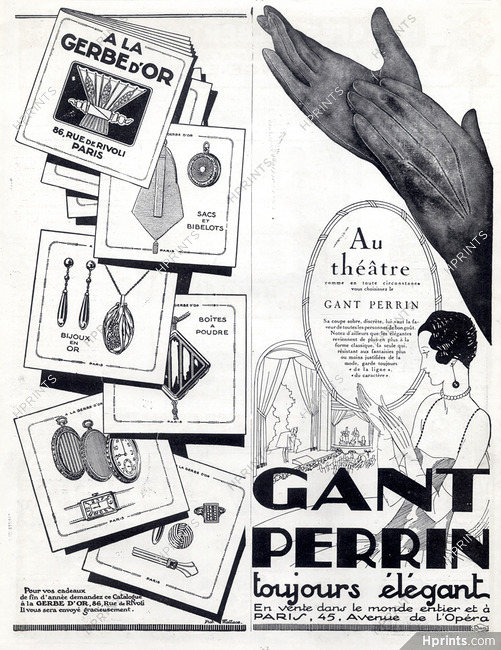 Perrin (Gloves) & La Gerbe d'Or (Jewels) 1924