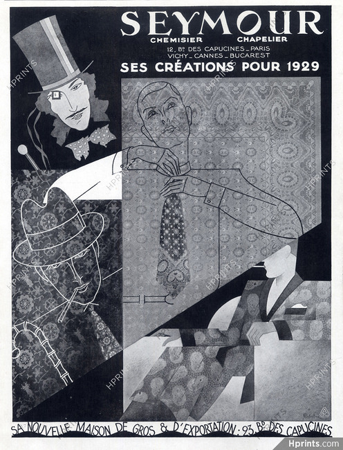 Seymour (Men's clothing) 1928 Hat, Tie, Housecoat