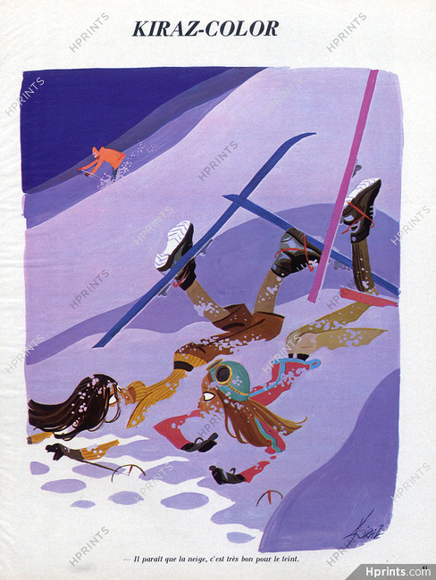 Edmond Kiraz 1971 "Il paraît que la neige..." Kiraz-Color, Ski, Winter Sports