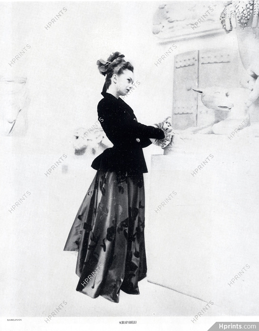 Schiaparelli 1946 Photo John Rawlings, Evening Gown