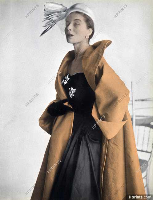 Jacques Fath 1951 Photo Russel, Evening Coat