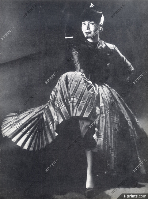 Jacques Fath 1951 Photo Harry Meerson, Top Model Lucky, Evening Gown