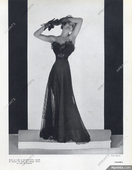 Chanel 1938 Photo Philippe Pottier, Strapless Dress