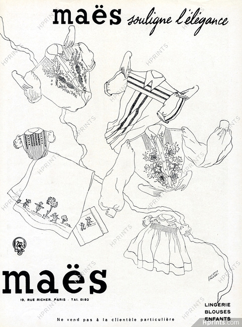 Maës (Lingerie) 1950 Lucette Fallou