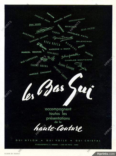 Les Bas Gui (Stockings) 1950 Hosiery