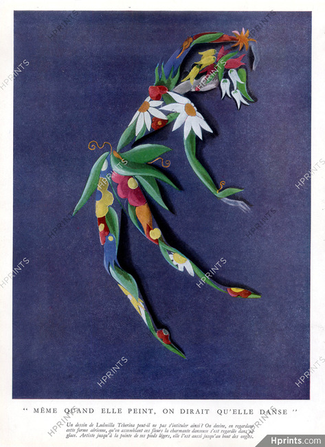 Ludmilla Tcherina (Dancer) 1946 When she paints it looks like she dances