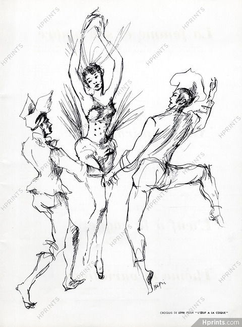 Stanislas Lepri 1949 Theatre Costume, Dancers
