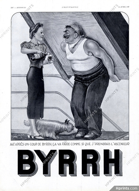 Byrrh 1937 Léonnec, Maltais Dog