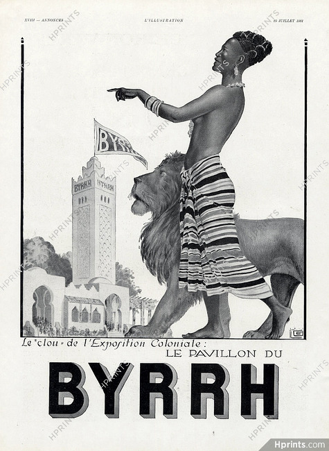 Byrrh 1931 Léonnec, African, Lion