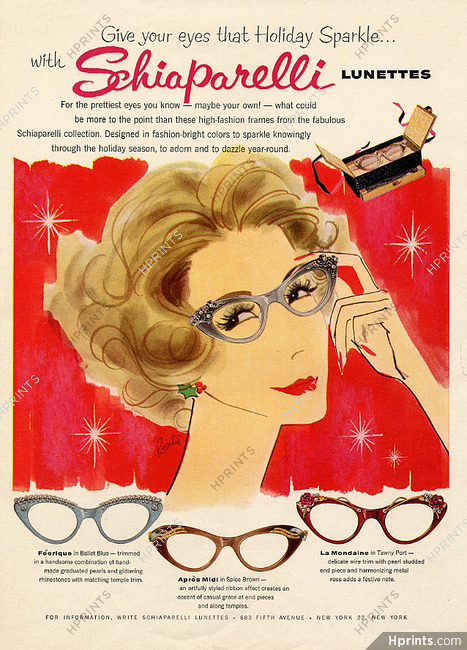 Schiaparelli (Glasses) 1953 Rosabé