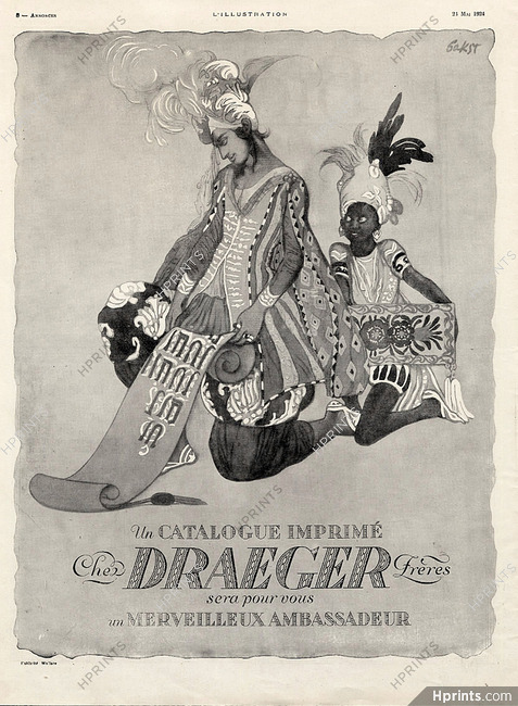Draeger Frères 1924 Persian Costumes, Leon Bakst