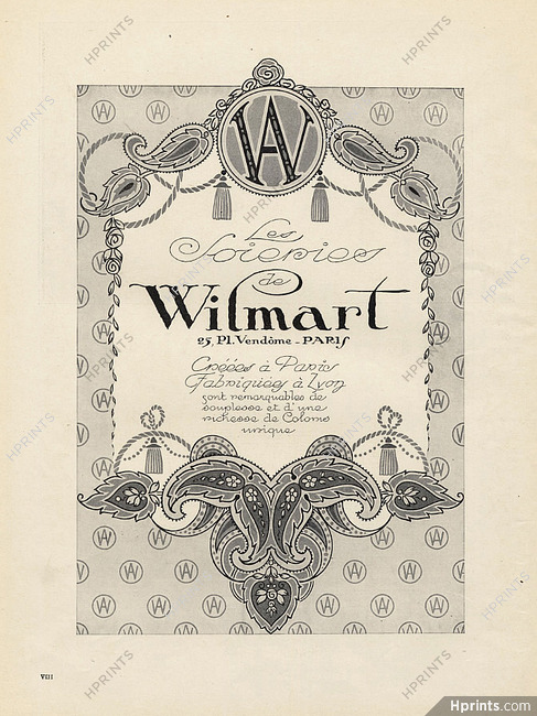 Wilmart Soieries 1928