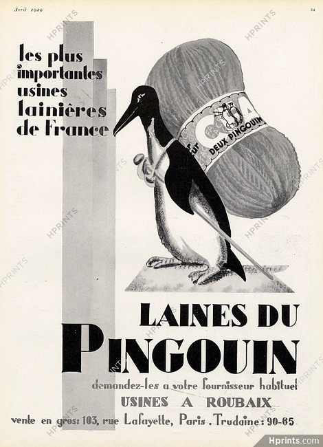 Laines du Pingouin (Wool) 1929
