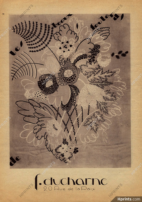 Ducharne (Fabric) 1927 Scarf Flower
