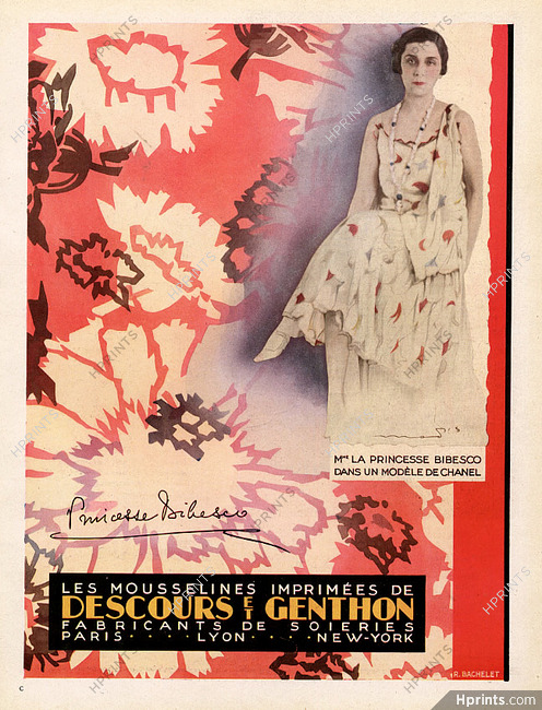Chanel 1930 Descours et Genthon Summer Dress Chanel Princesse Bibesco