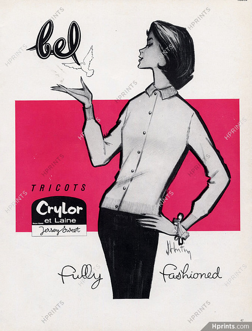 Crylor (Textile) 1960 Cardigan, J. Hutin
