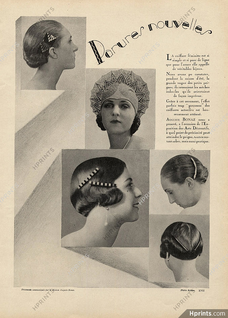Auguste Bonaz (Combs) 1925 Hairstyle