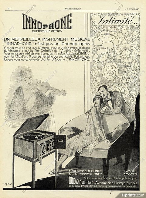 Innophone 1927 Phonograph Violin