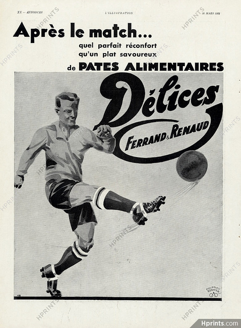 Ferrand & Renaud 1931 Délices, Soccer, Pouprou Bornier