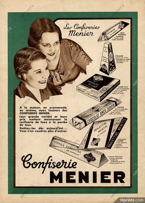 Menier (Chocolates) 1933