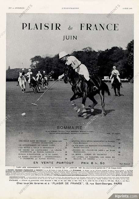 Plaisir de France 1939 Polo