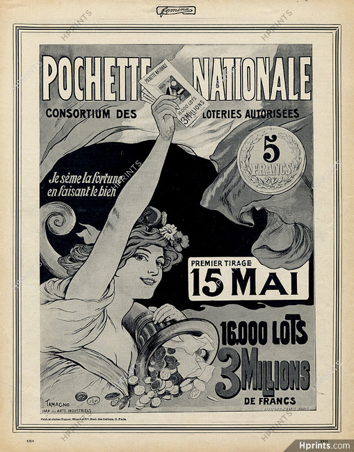 Loterie Nationale 1907 Tamagno