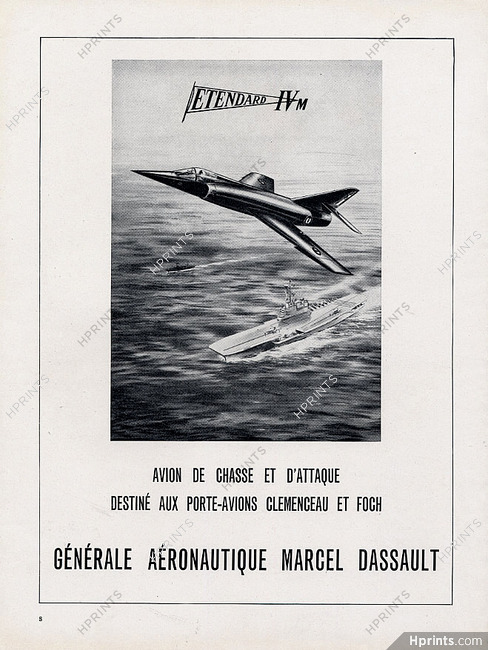 Générale Aéronautique Marcel Dassault — Etendard IV, Porte-Avions Clemenceau et Foch