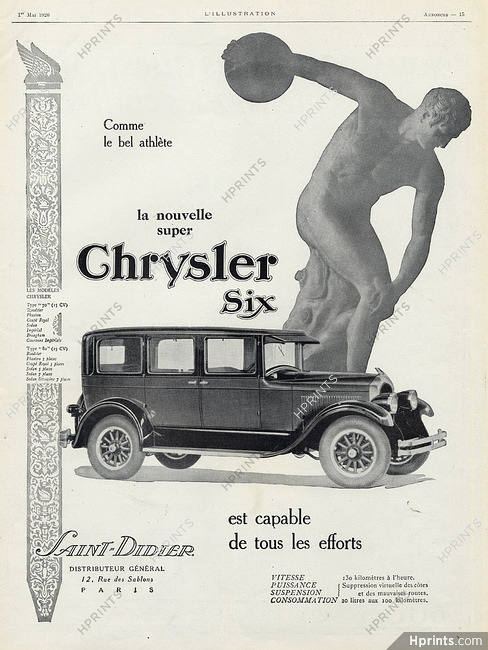 Chrysler Six 1926 Discobole