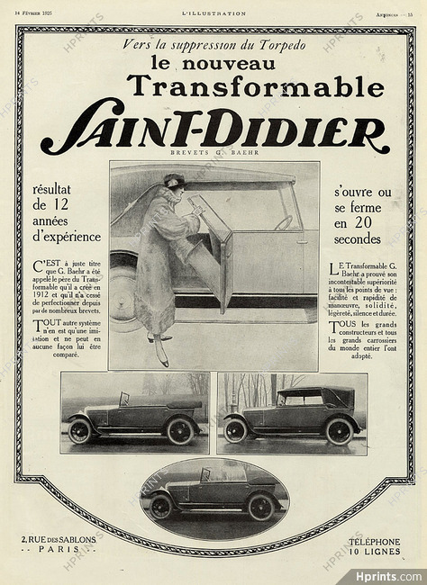 Saint-Didier 1925 Transformable