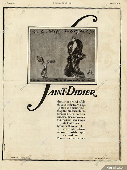 Saint-Didier 1924 Domergue, Elegant Parisienne, Orientalism Oriental