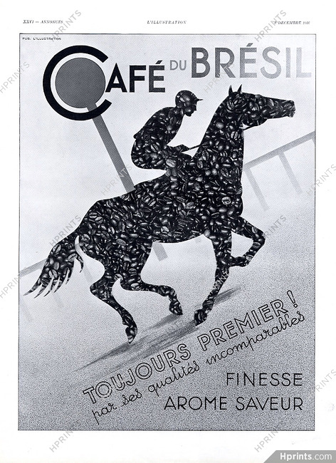 Café du Brésil 1936 Coffee, Horse Race