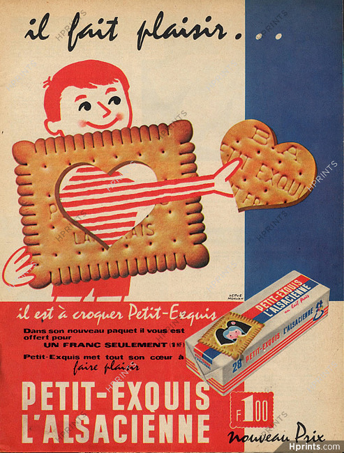 L'Alsacienne 1959 Hervé Morvan — Food — Advertisements