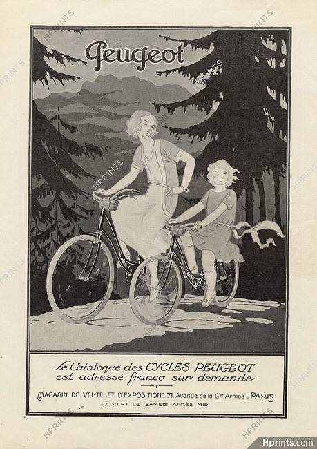 Peugeot (Bicycles) 1924 Jean Carlu, Bicycle