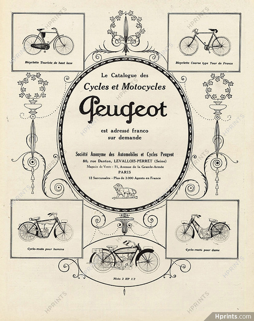 Peugeot (Bicycles & Motorcycles) 1924