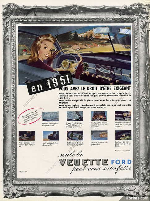 Vedette Ford 1951 Signed Troy