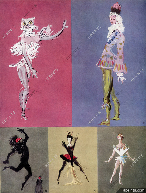 Leonor Fini 1949 Le Rêve de Léonor, Ballets de Paris, Roland Petit, Costume Designs