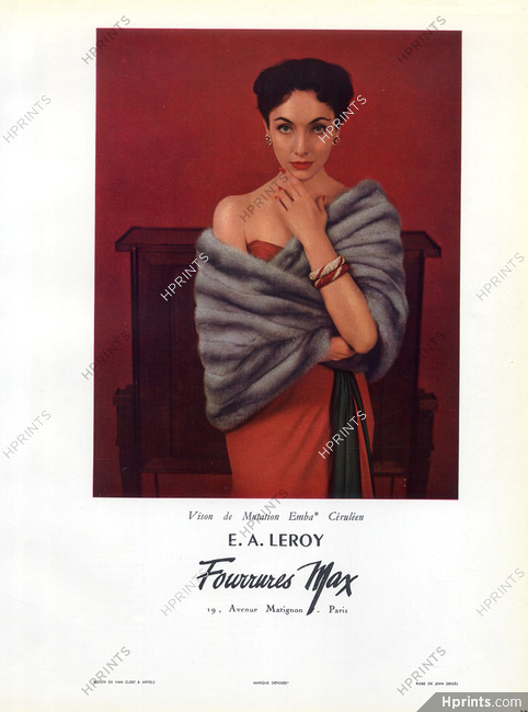 Fourrures Max 1952 Van Cleef & Arpels, Vison, Mink Shawl Fur, Jean Dessès