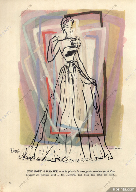 Pierre Balmain 1947 Evening Gown, Reinoso
