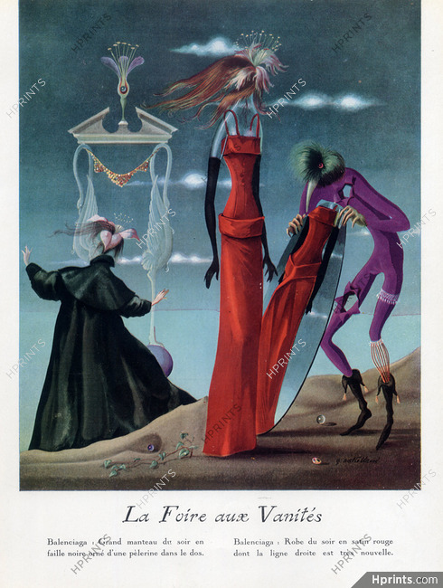 Balenciaga 1947 Evening Gown and Coat, Giulio Coltellacci, Surrealism