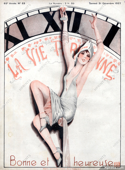 Georges Léonnec 1927 New Year's Day, Sexy Chorus Girl