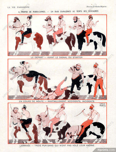 Kuhn-Régnier 1928 Paris-Cannes, Amazones, Centaures