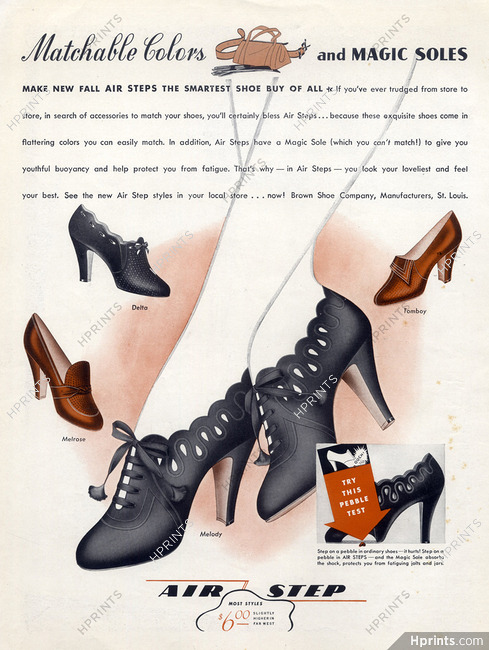 Air Step (Shoes) 1938 Matchable Colors and Magic Soles