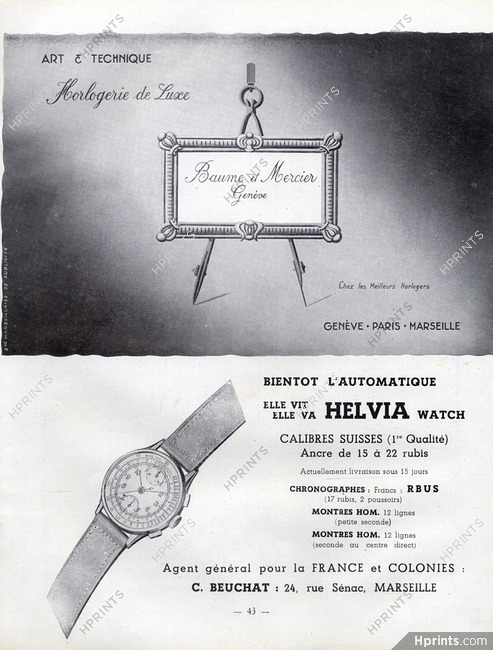 Baume & Mercier (Watches) 1947 Helvia